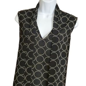 New York & Company Sleeveless Blouse with Circle Design
